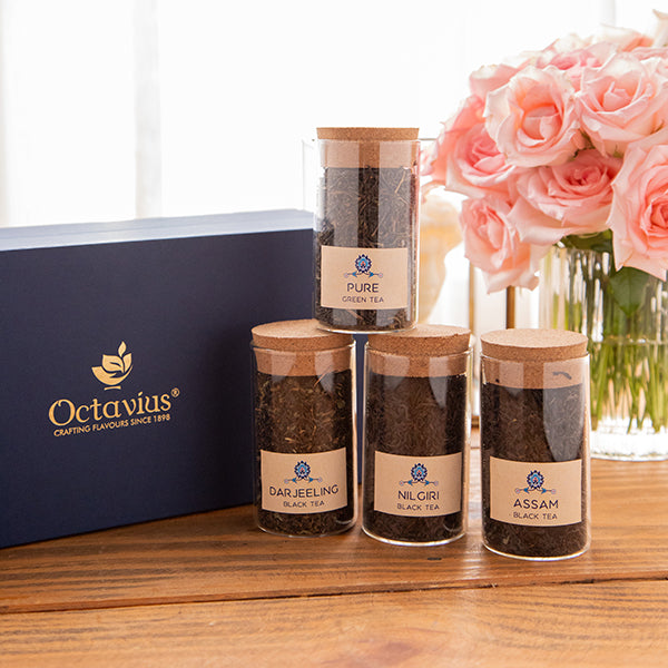 Tea Time Treasure-Pure Teas (4 Assorted Loose Leaf Black & Green Teas)