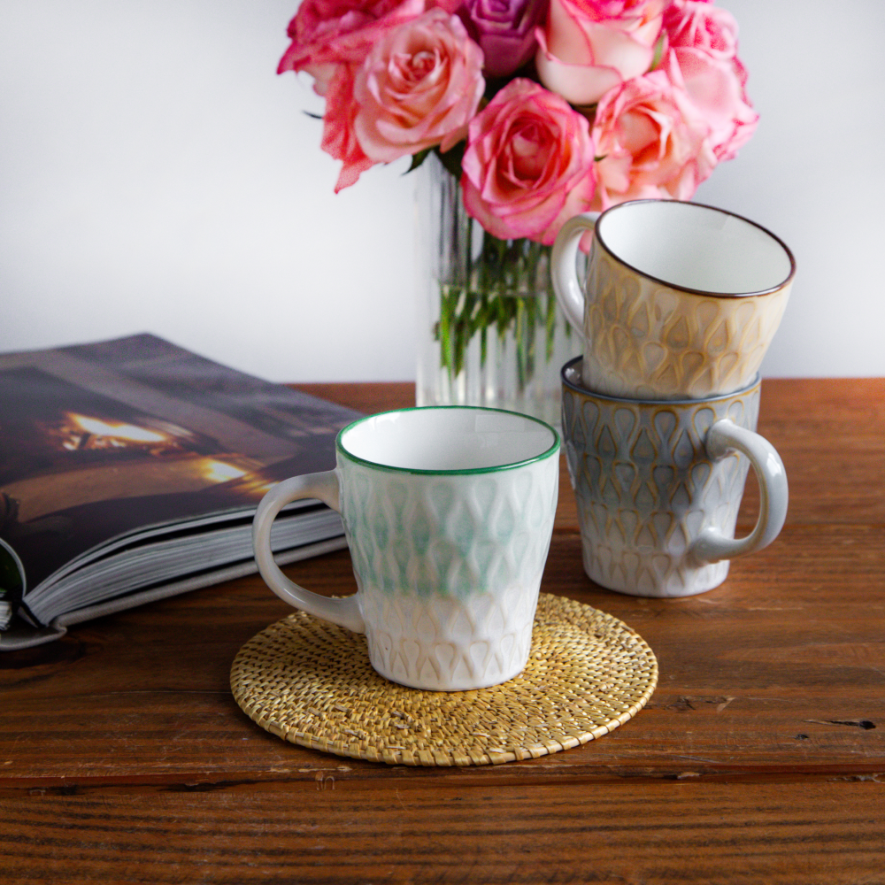 Eterna Leaf Teacup Set (6 pcs) – 180 ml each