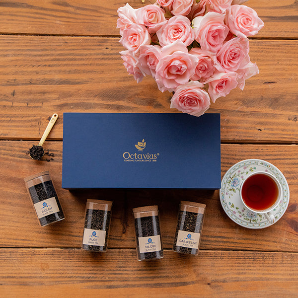 Tea Time Treasure-Pure Teas (4 Assorted Loose Leaf Black & Green Teas)