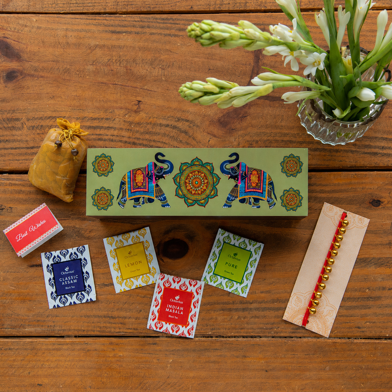 Handcrafted Rakhi Tea Gift Hamper
