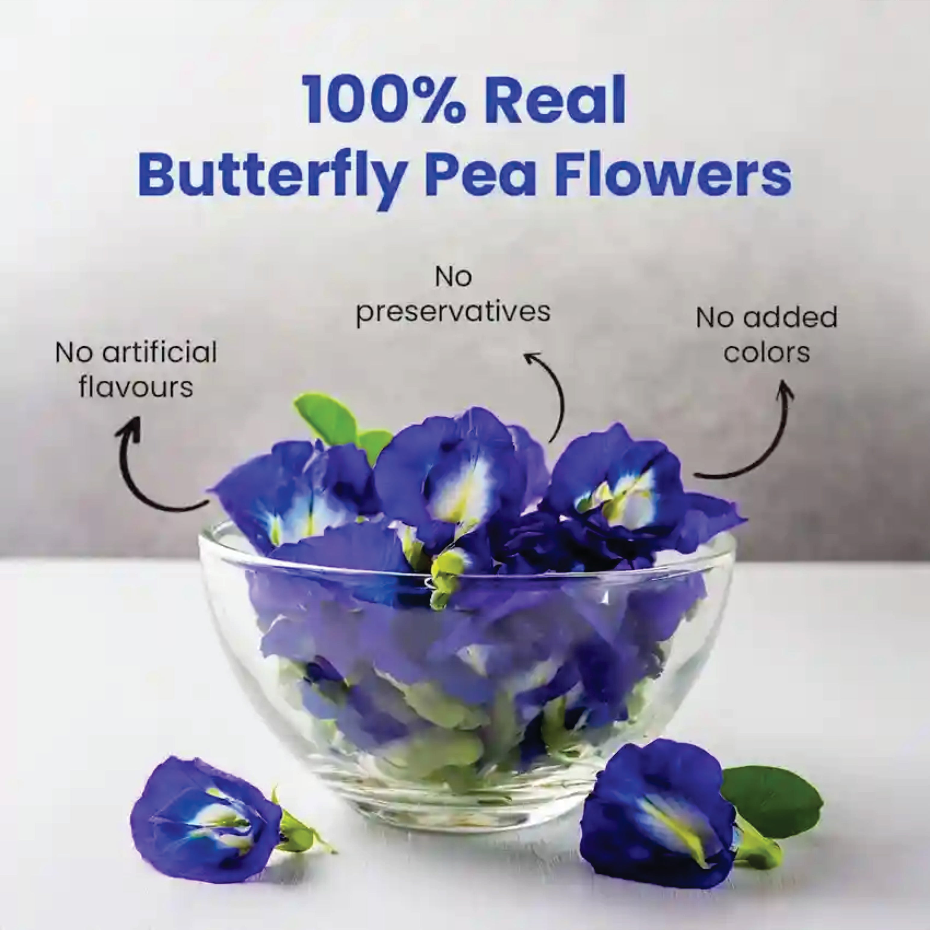 Butterfly Blue Pea Flower Tea - 20 Enveloped Pyramid Teabags