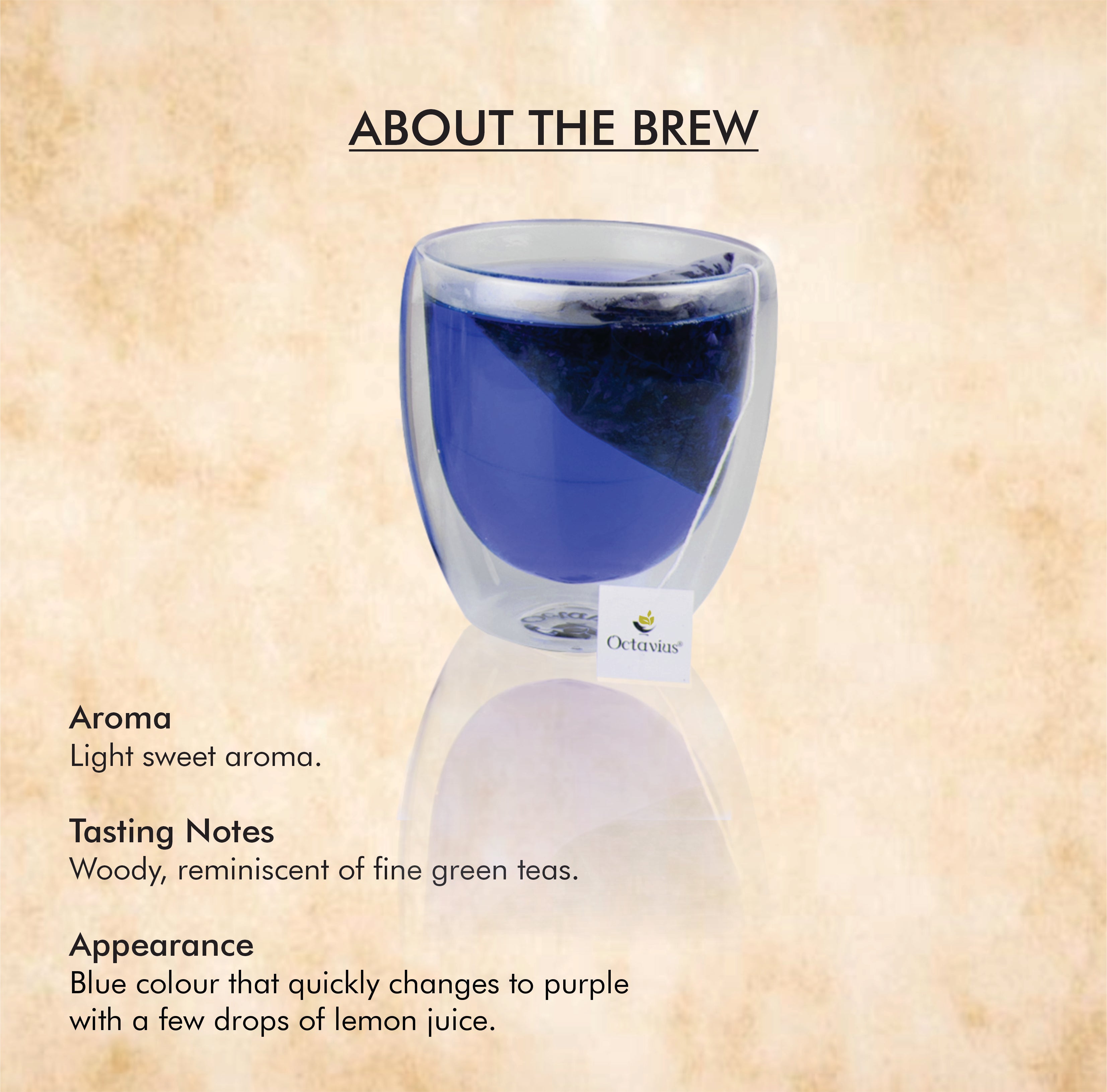Butterfly Blue Pea Flower Tea - 20 Enveloped Pyramid Teabags