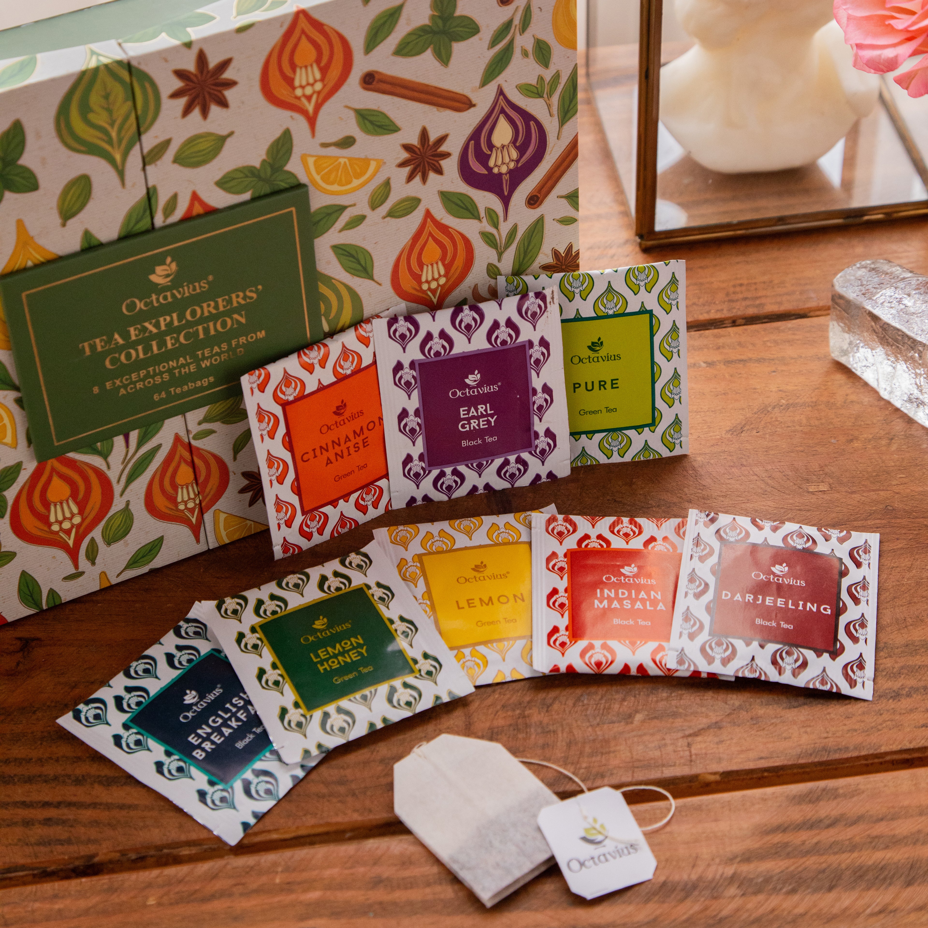 Tea Explorers’ Collection – 64 Enveloped Teabags in a Premium Rigid Box