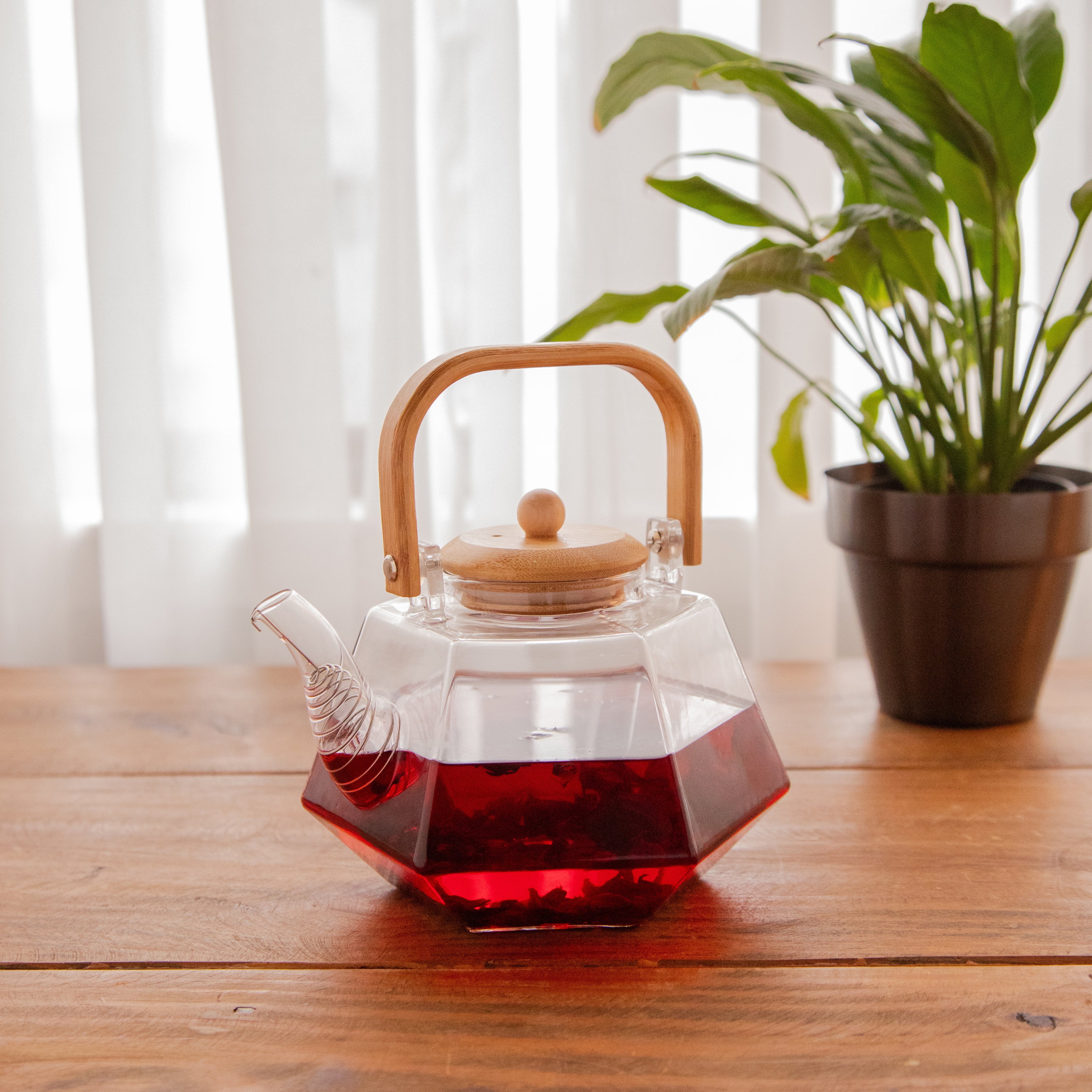 Octavius Facet Brew Borosilicate Glass Kettle – 1500 ml