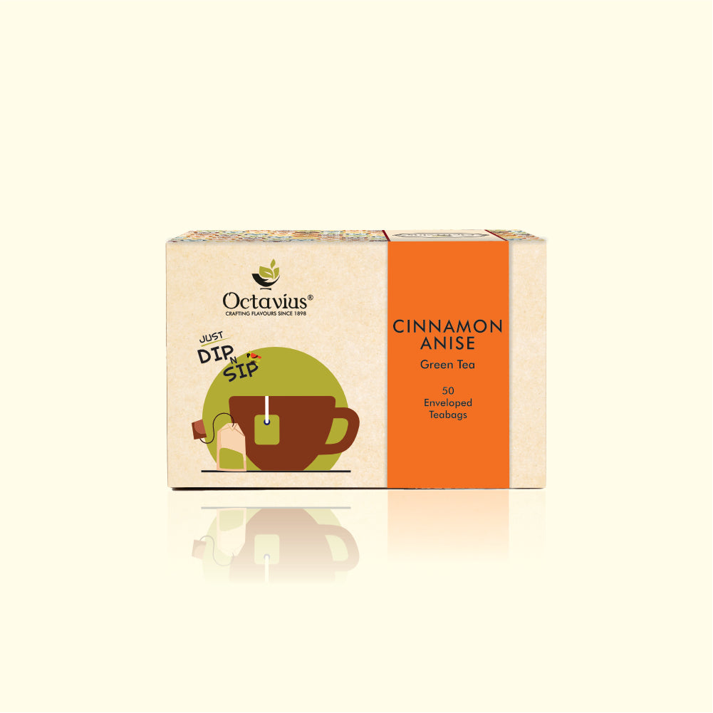 Cinnamon Anise Green tea - 50 Enveloped Teabags
