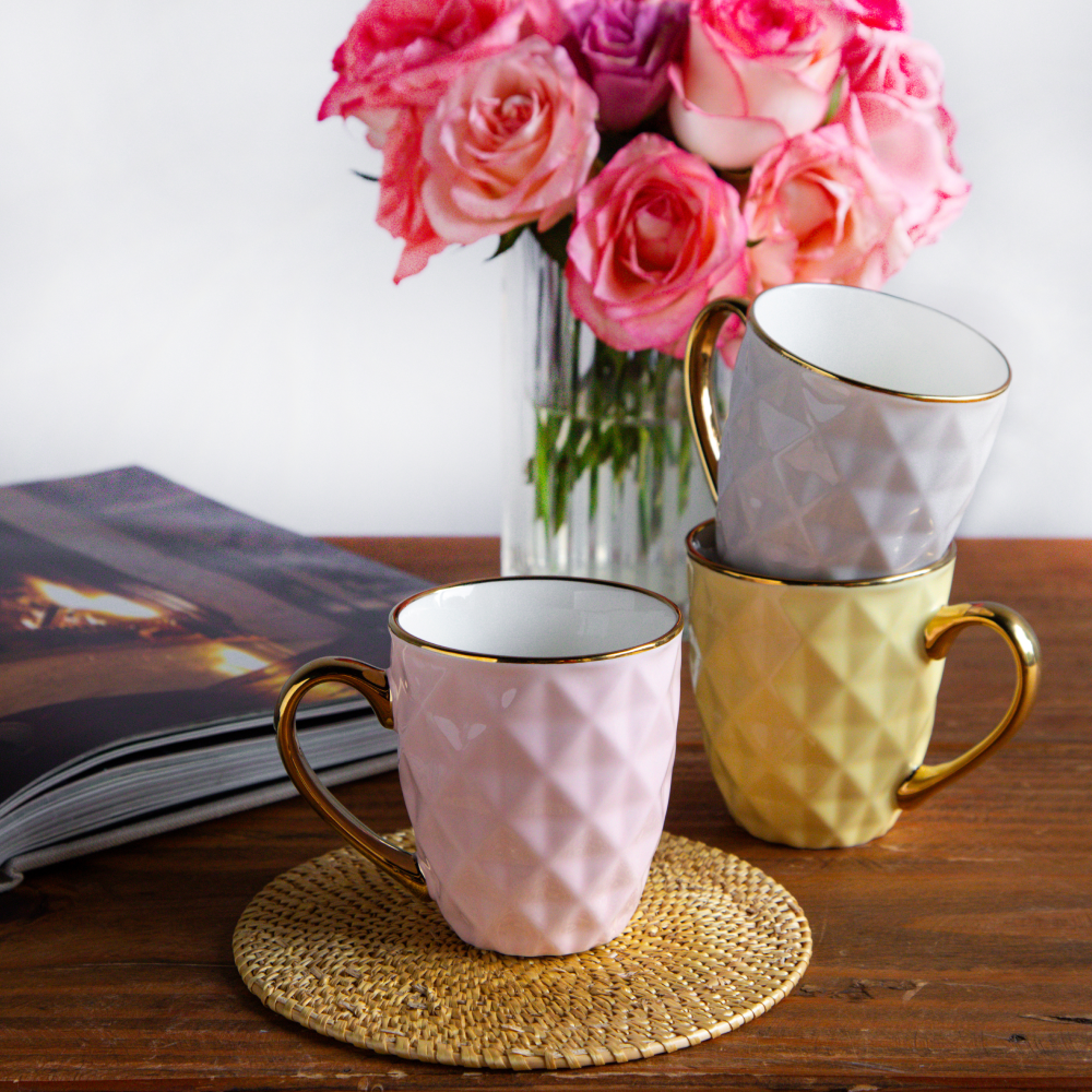 Golden Aura Teacup Set (6 pcs) – 200 ml each