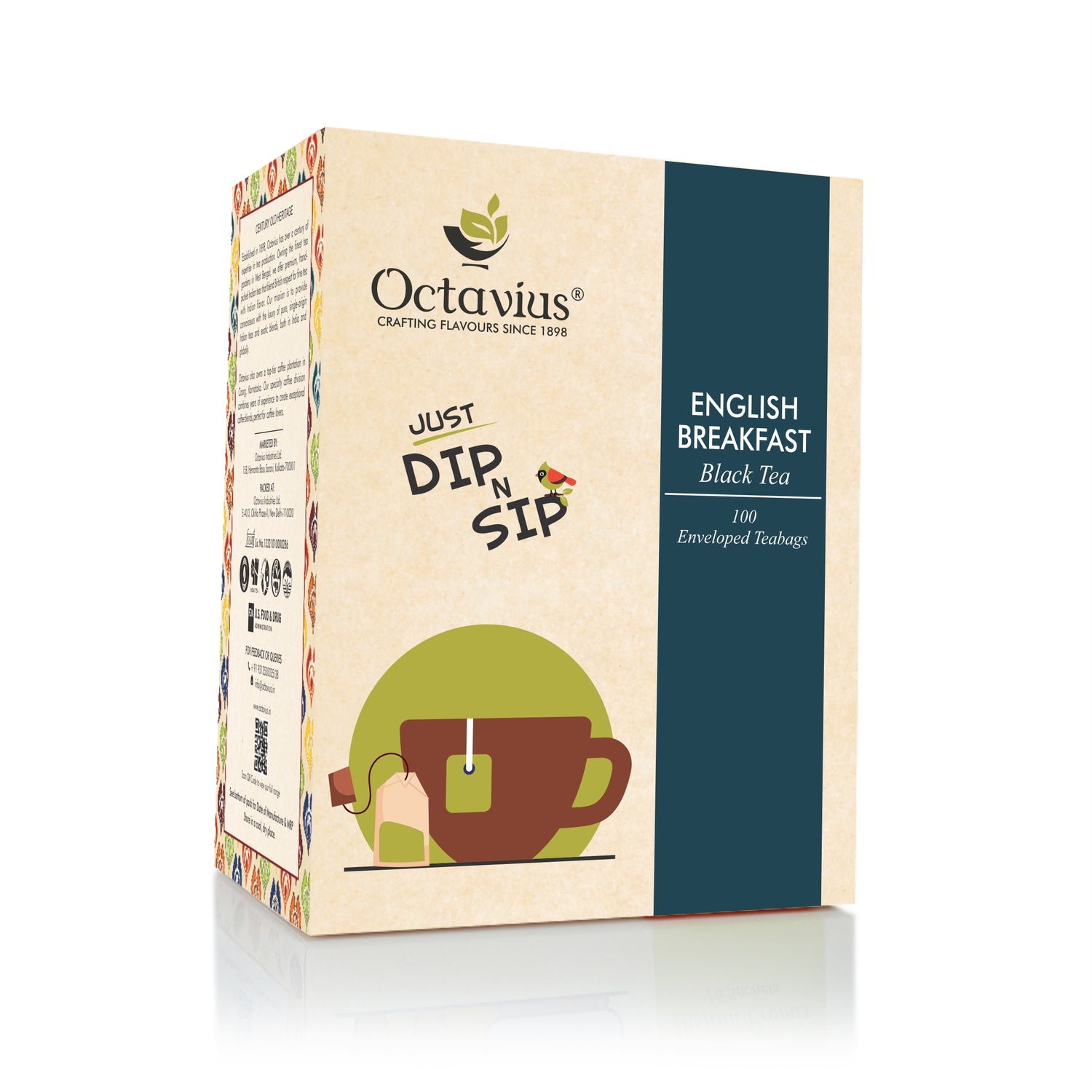 English Breakfast Black Tea - 100 Enveloped Tea Bags Economy Pack