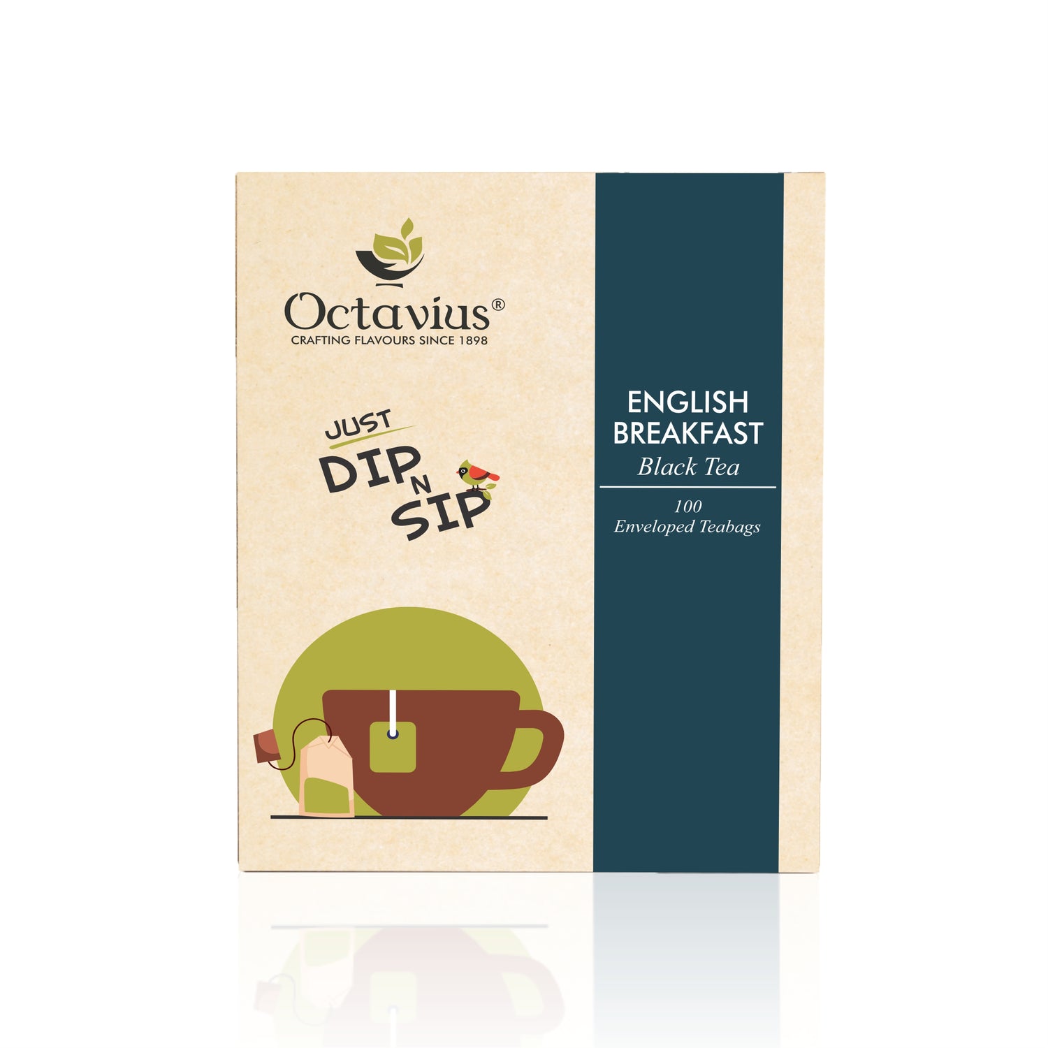 English Breakfast Black Tea - 100 Enveloped Tea Bags Economy Pack