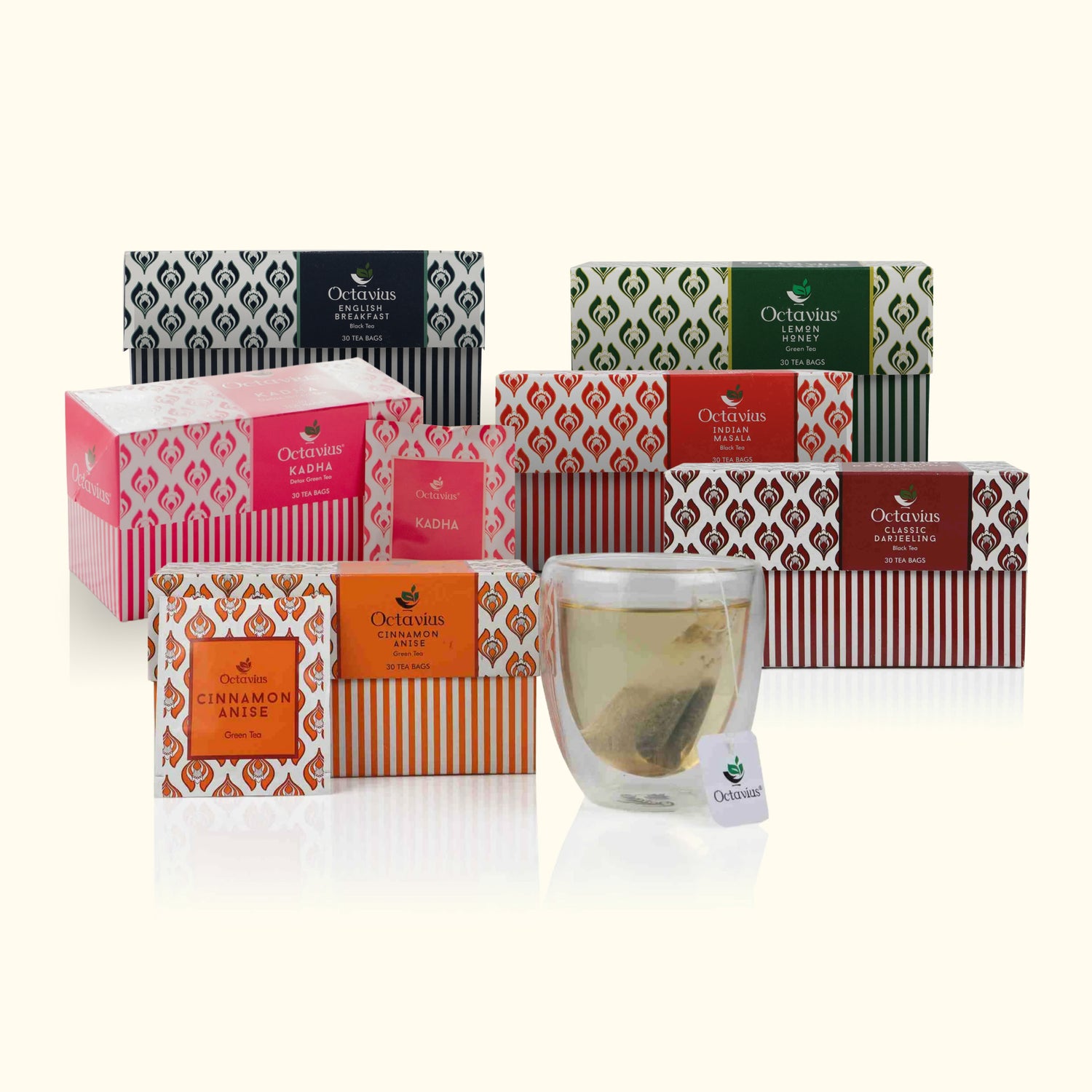 Green & Black Teas Family Pack- Enveloped Teabags (Pack of 6)