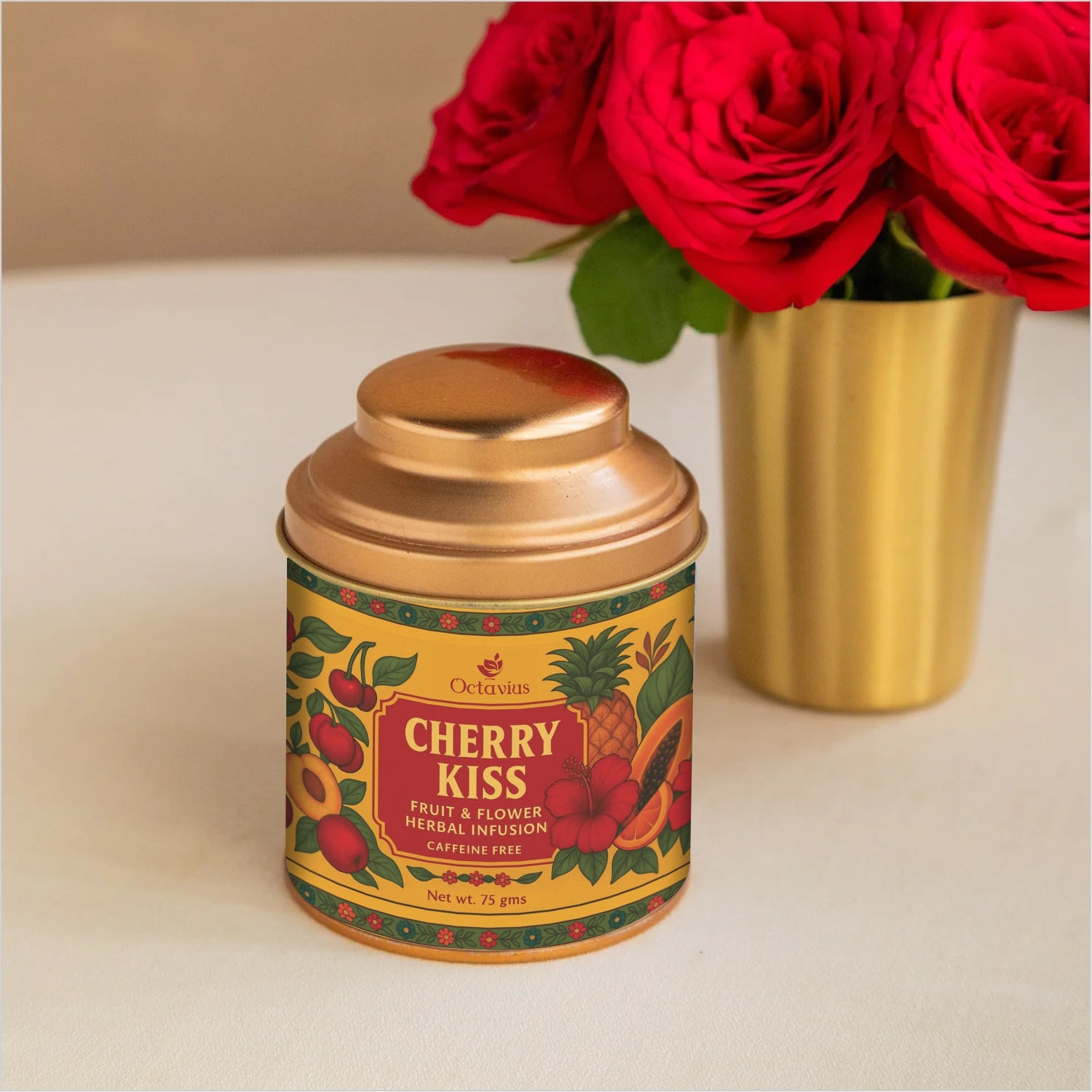 Octavius Cherry Kiss – Fruit & Flower Herbal Infusion (75g)