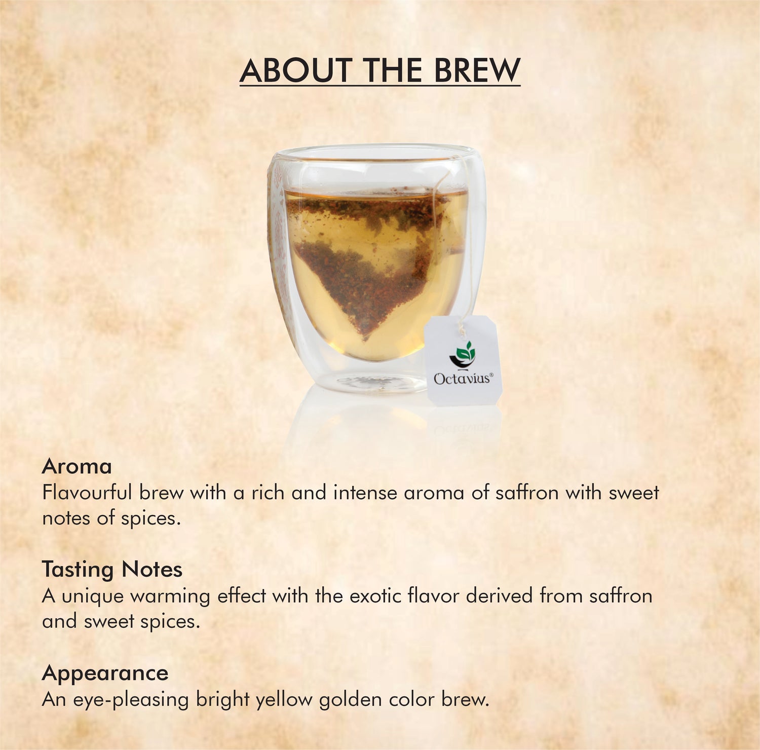 Kashmiri Kahwa - 20  Enveloped Pyramid Tea Bags