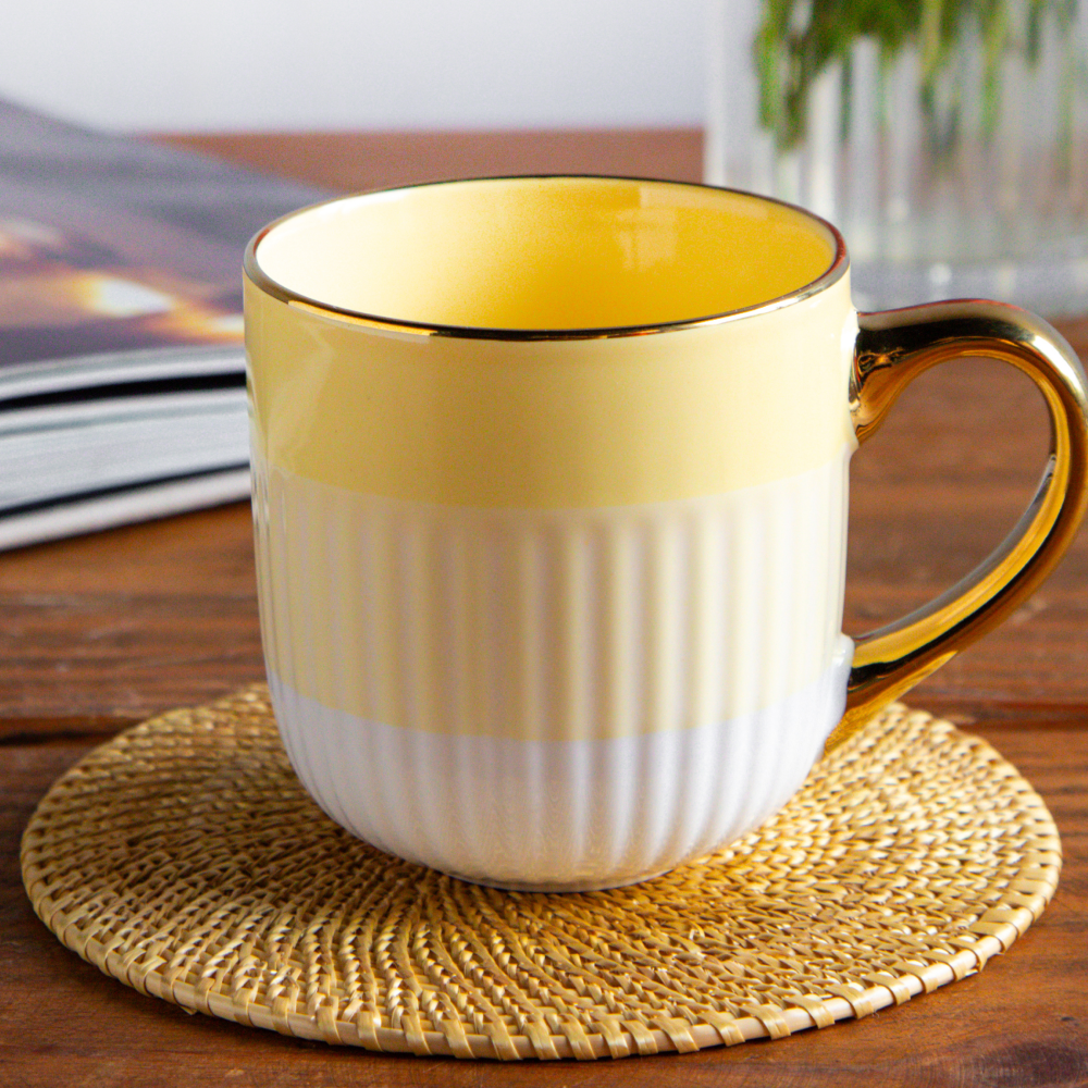 Radiance Coffee Mug – Amber Dawn (Set of 2) – 300 ml
