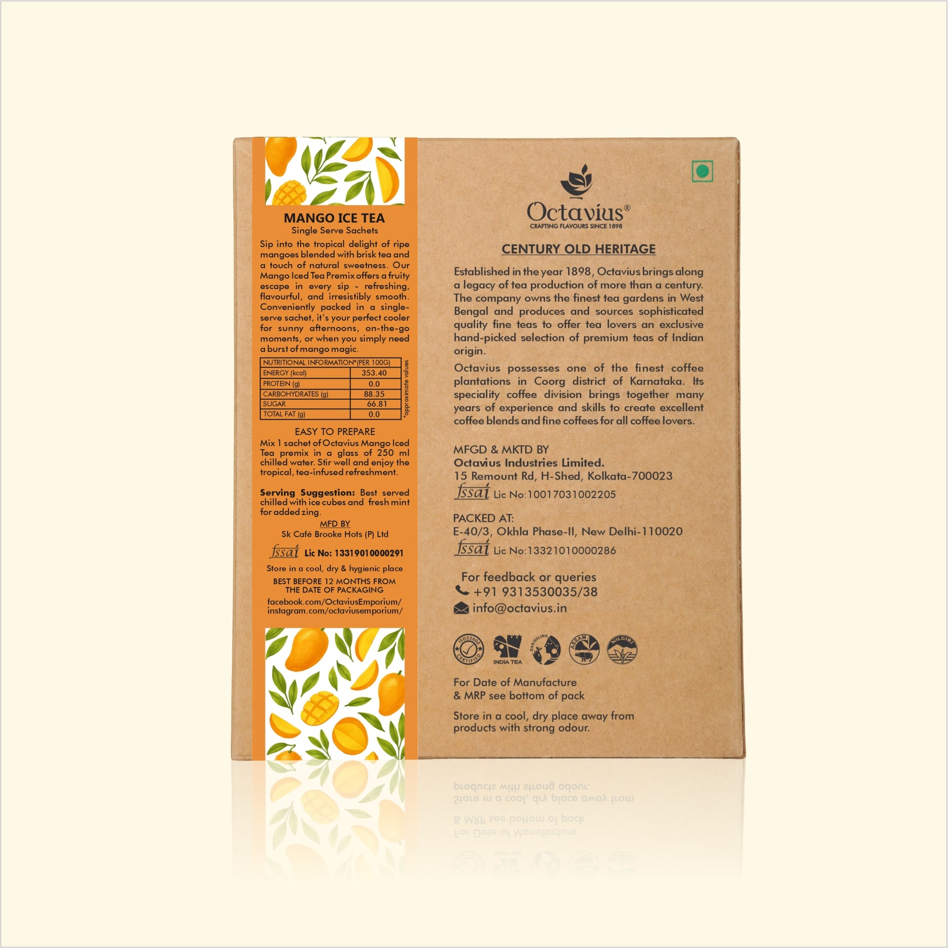 Mango Iced Tea Premix – 15 Sachets