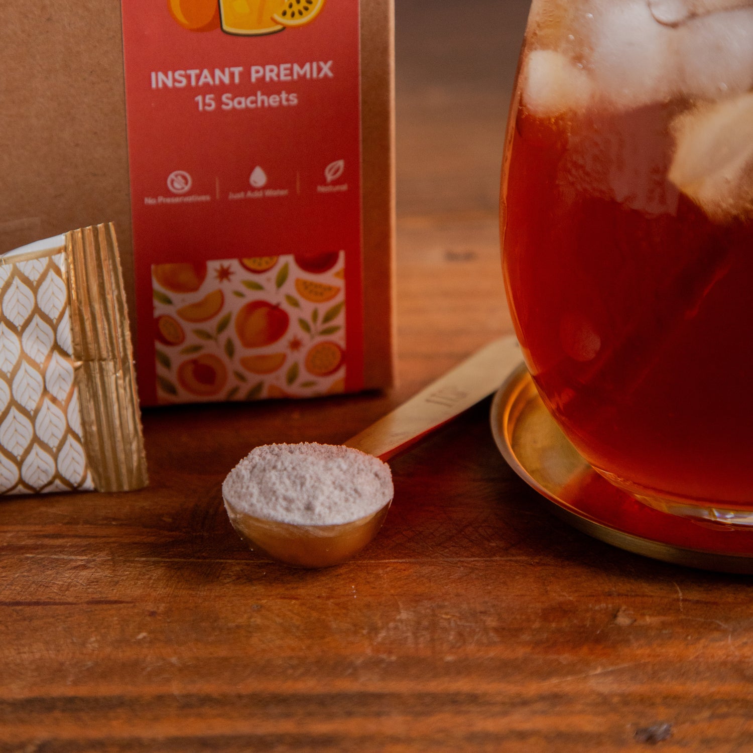 Peach-Passionfruit Iced Tea Premix - 15 Sachets