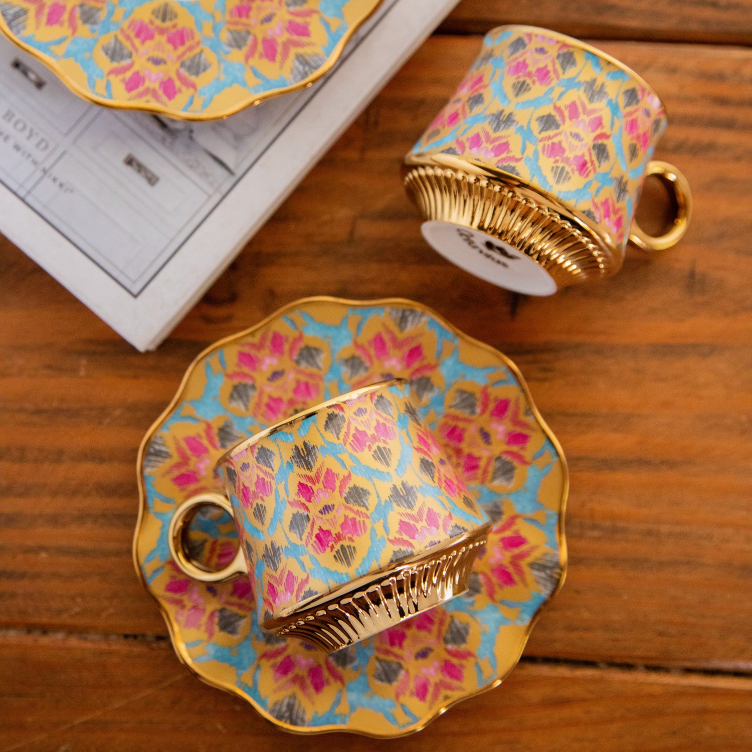 Regal Ikat Tea Set (6 Cups & Saucers) – 200 ML Each