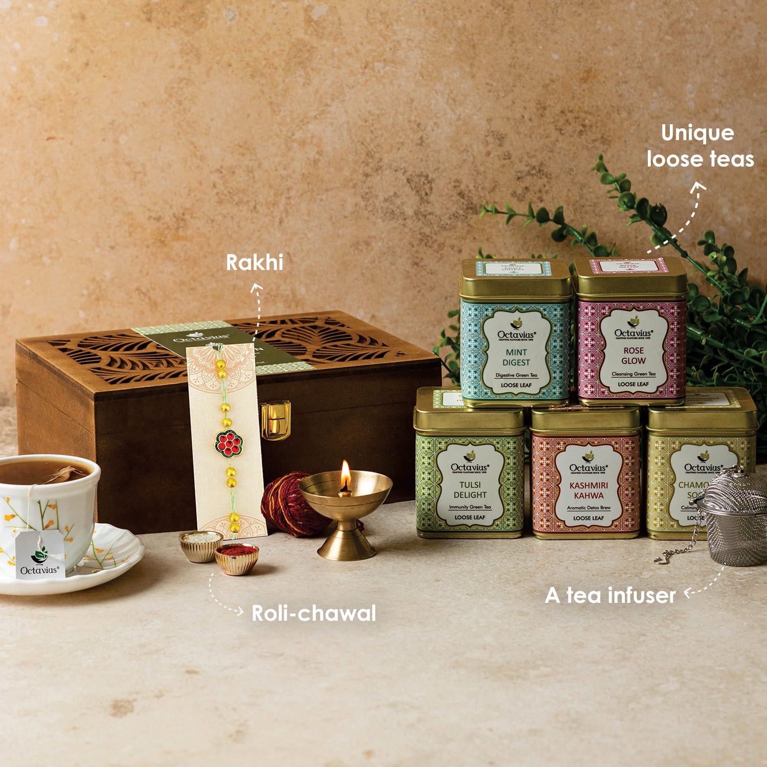 Gift of Health For your sibling (5 wellness loose tea kit )