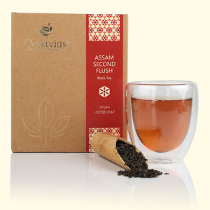 
                  
                    Load image into Gallery viewer, Assam Second Flush Black Tea Loose Leaf in Kraft Box - 100 Gms
                  
                