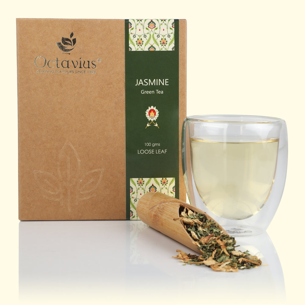 Jasmine Green Tea Loose Leaf in Kraft box - 100 Gms
