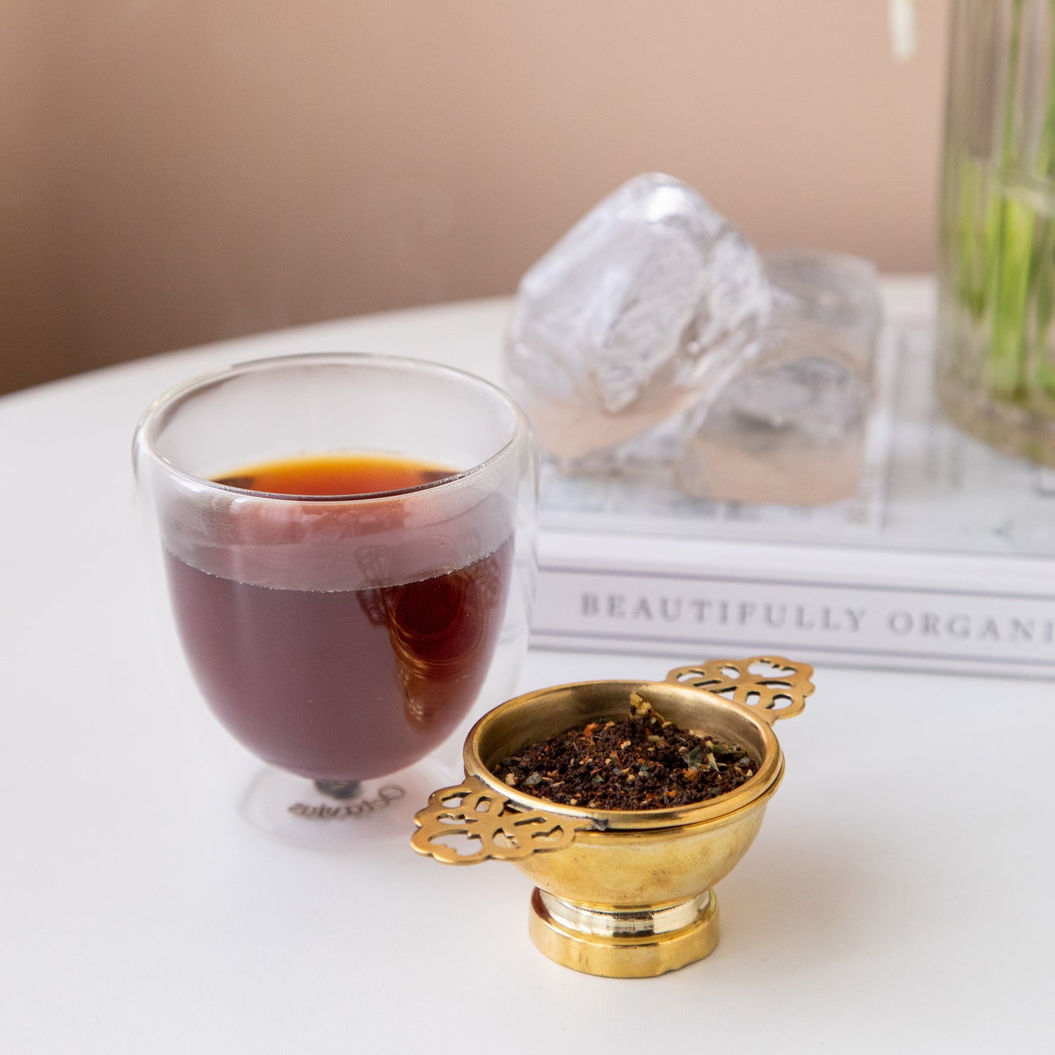 Empress Brass tea strainer ( 5 cms )