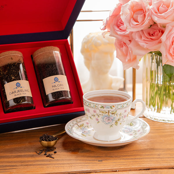 Tea Time Treasure-Pure Teas  (4 Assorted Loose Leaf Black & Green Teas)
