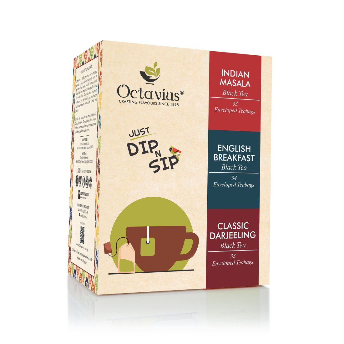 3 Assorted Black Teas - 100 Enveloped Teabags Economy Pack