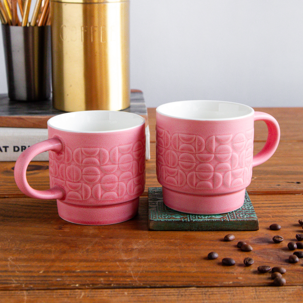 TerraCraft Collection Dusky Rose Mug (Pink) – 380 ml