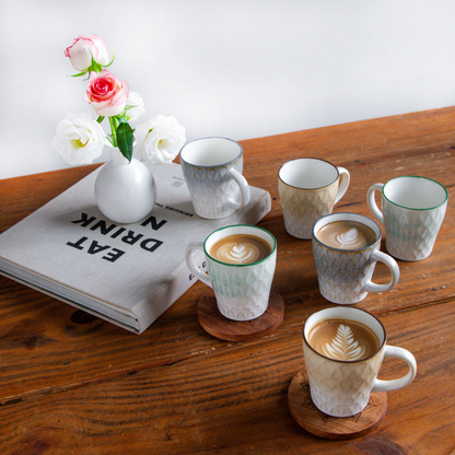 Eterna Leaf Teacup Set (6 pcs) – 180 ml each
