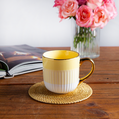 Radiance Coffee Mug – Amber Dawn (Set of 2) – 300 ml