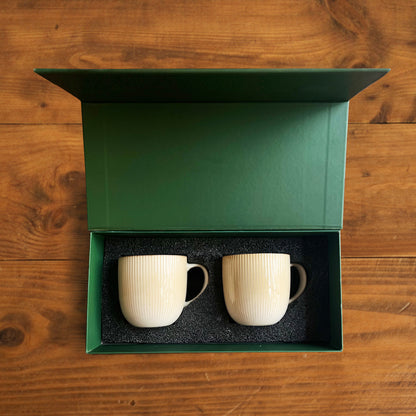 Aura Lines Golden Hue Coffee Mug (Set of 2) – 350 ml