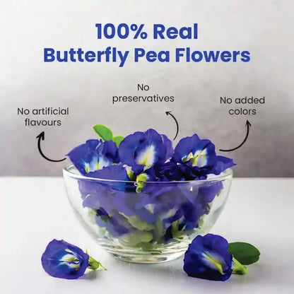 Butterfly  Blue Pea Flower  Tea - 20 Enveloped Pyramid Teabags