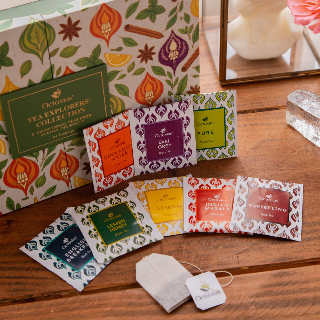 Tea Explorers’ Collection – 64 Enveloped Teabags in a Premium Rigid Box
