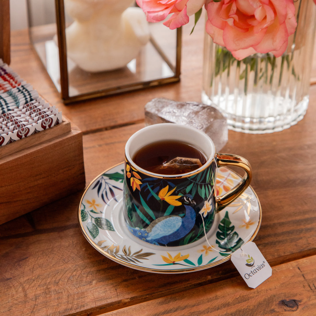 Tea Explorers’ Collection in Heritage Mandala Wooden Caddy – 80 Enveloped Teabags