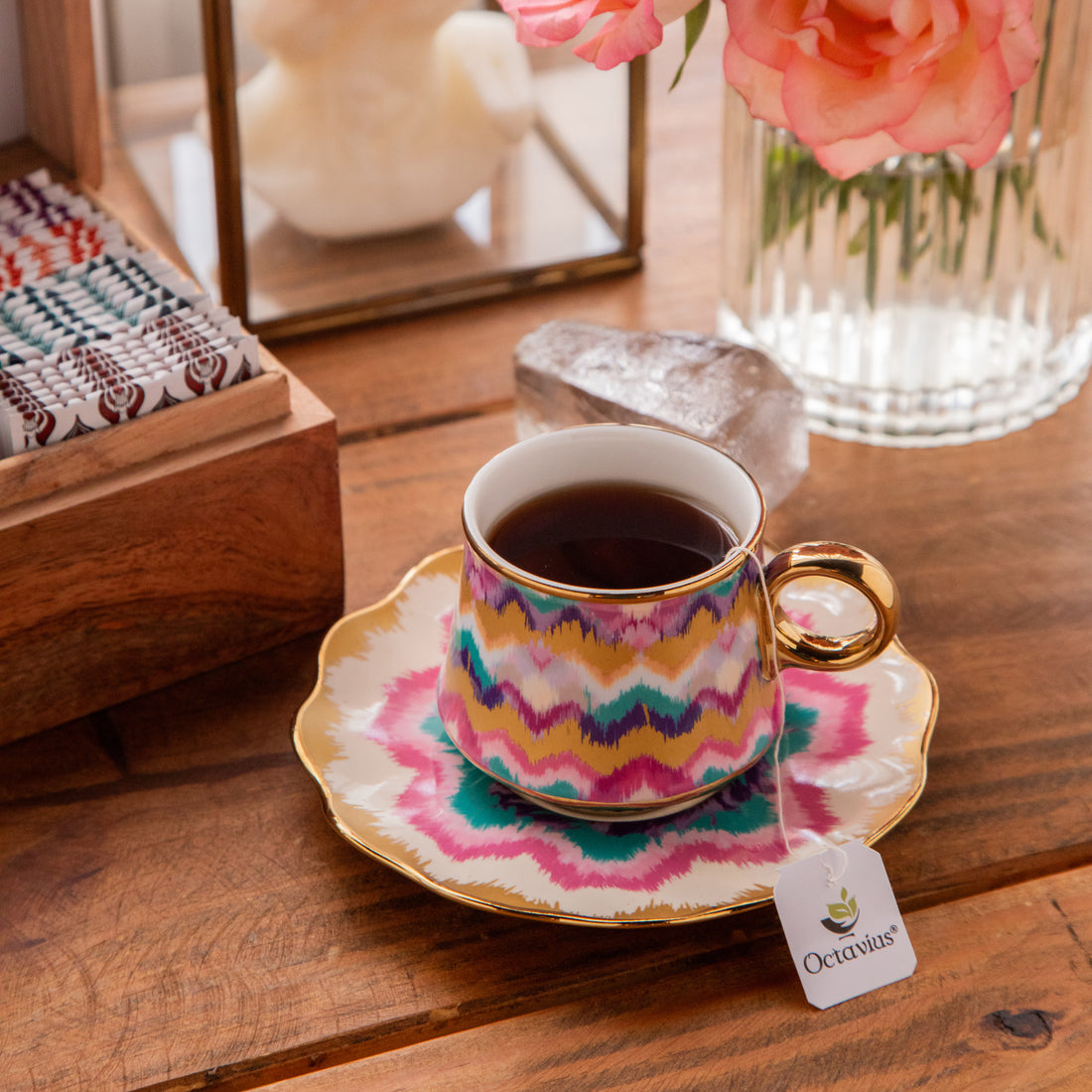 Tea Explorers’ Collection in Imperial Elephant Wooden Caddy (50 Enveloped Teabags)