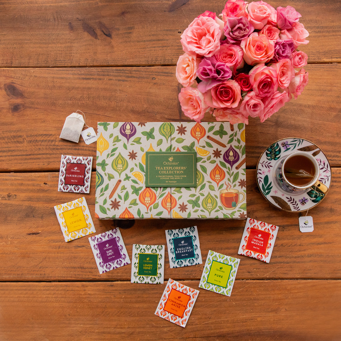 Tea Explorers’ Collection – 64 Enveloped Teabags in a Premium Rigid Box