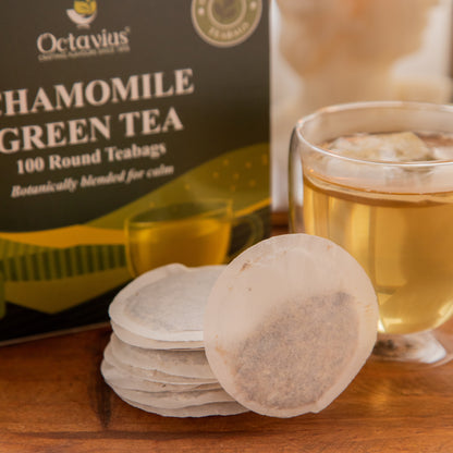 Octavius Chamomile Green Tea – 100 Round Teabags