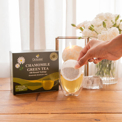 Octavius Chamomile Green Tea – 100 Round Teabags