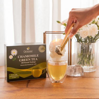 Octavius Chamomile Green Tea – 100 Round Teabags