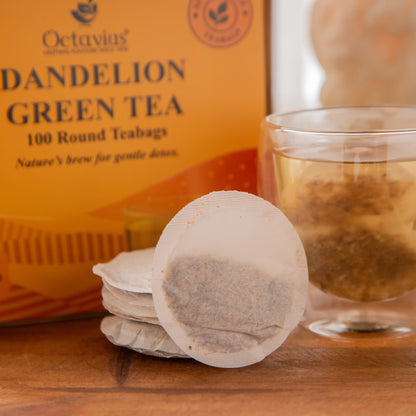 Octavius Dandelion Green Tea – 100 Round Teabags