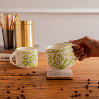 Meadow Bloom Hand-Painted Ceramic Mug – 425 ml