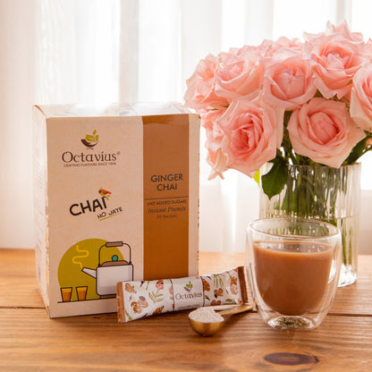 Ginger Chai Instant Premix  ( No added Sugar ) - 50 sachets