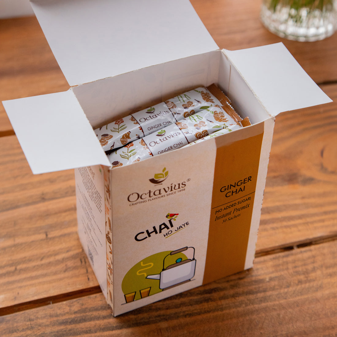 Ginger Chai Instant Premix  ( No added Sugar ) - 50 sachets