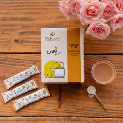 Ginger Chai Instant Premix  ( No added Sugar ) - 50 sachets