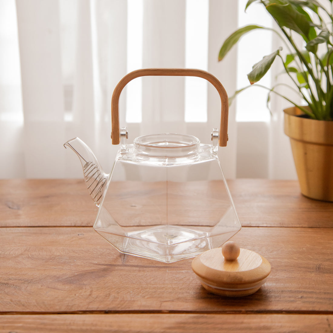 Octavius Facet Brew Borosilicate Glass Kettle – 1500 ml