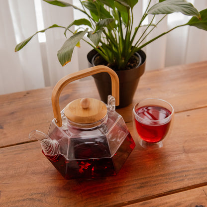 Octavius Facet Brew Borosilicate Glass Kettle – 1500 ml