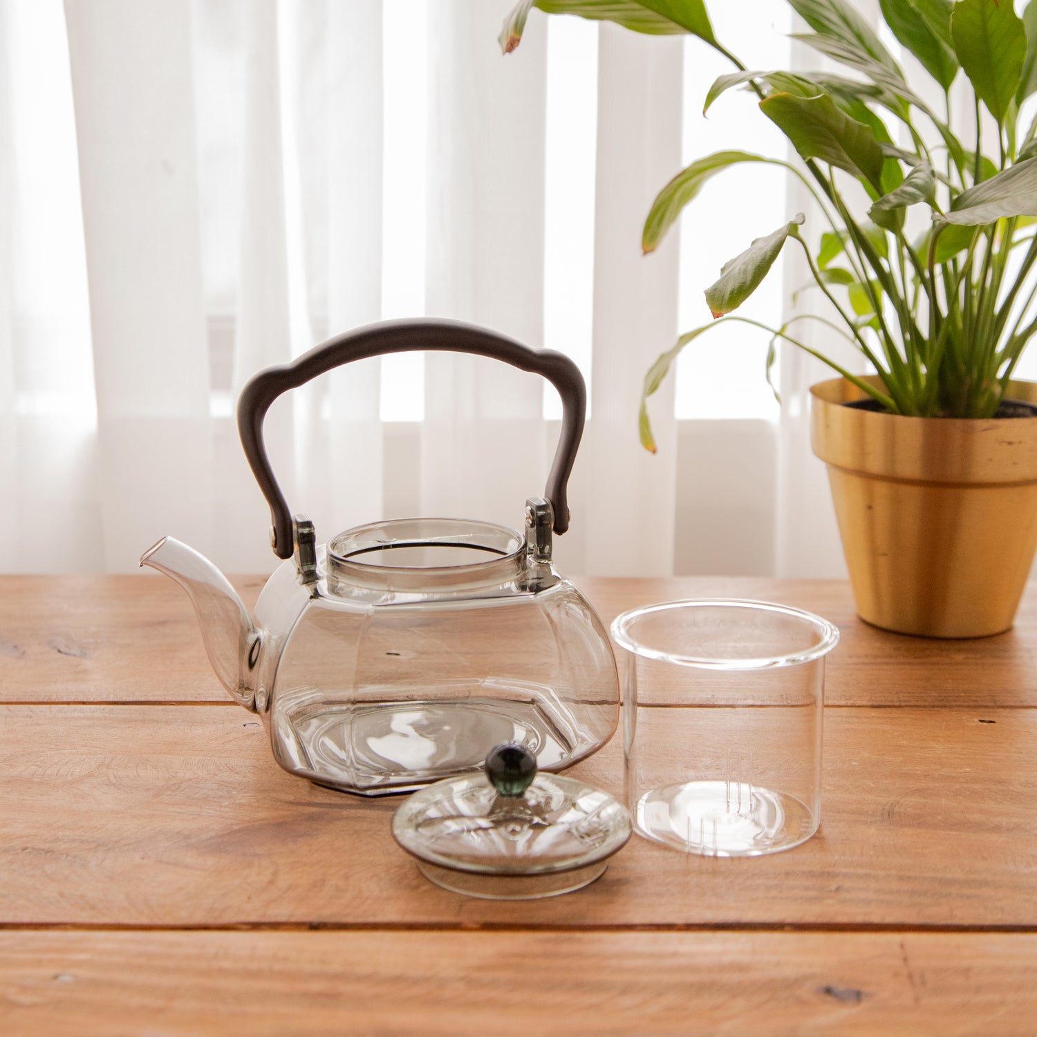 Octavius DuskGlow Borosilicate Glass Kettle – 1100 ml