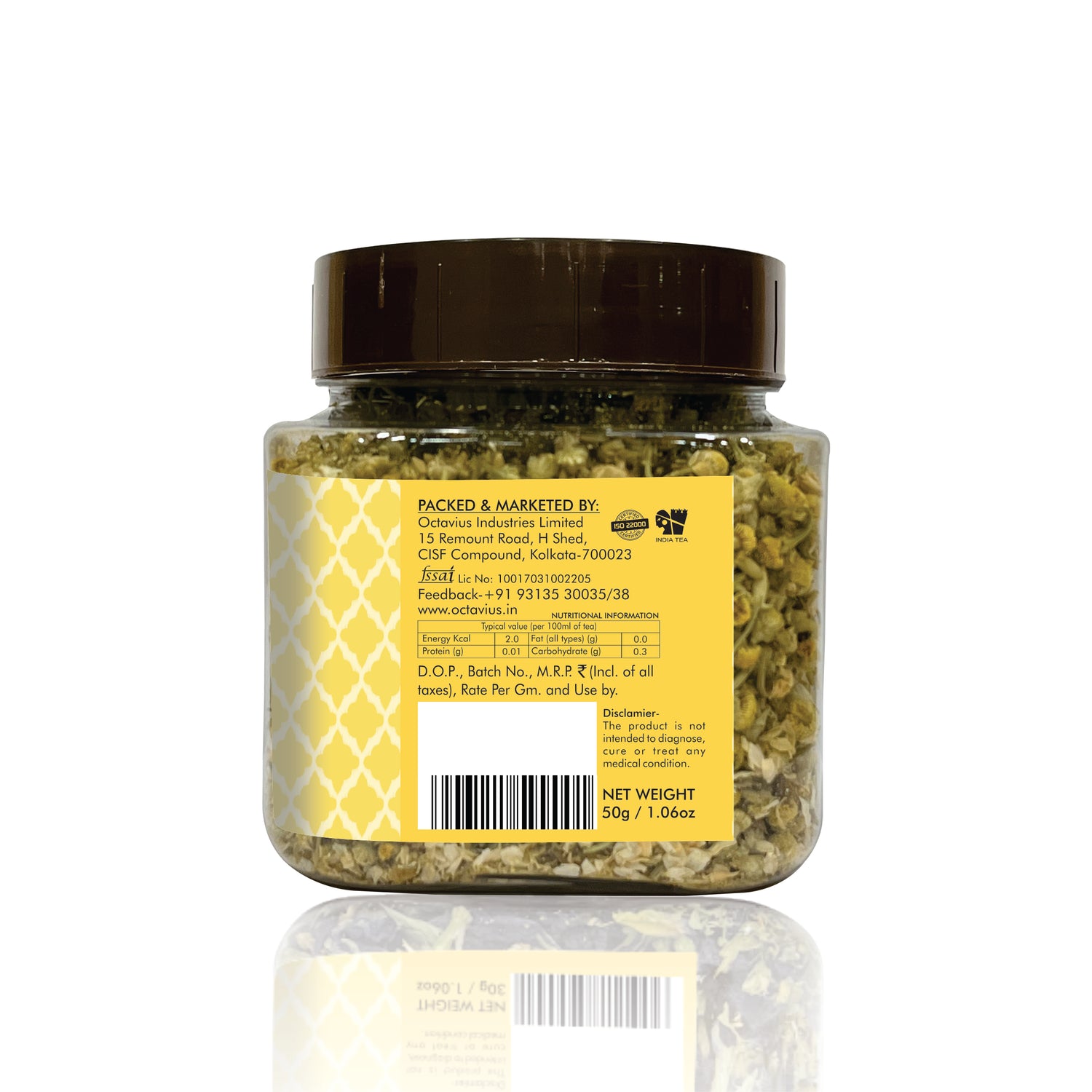 Chamomile Flower Tea  ( Loose Leaf)  - 50 Gms - Jar