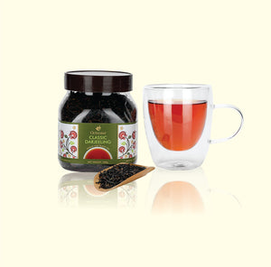 
                  
                    Load image into Gallery viewer, Classic Darjeeling Black Tea Loose Leaf - 200 Gms Jar
                  
                