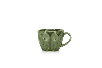 Diamond Glaze Tea Set – 6 Cups &amp; 6 Saucers