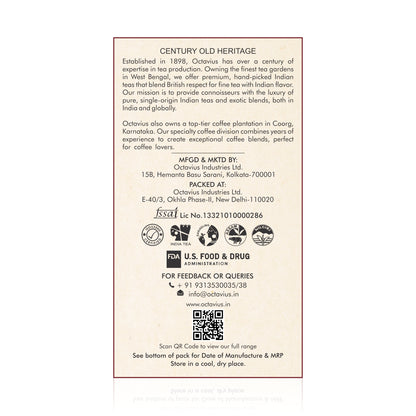 Octavius Earl Grey Black Tea Enveloped Tea Bags Economy Pack -100 Teabags