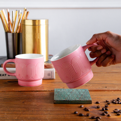 Waveform Collection – Rose Tide Coffee Mug (Set of 2) – 380 ml